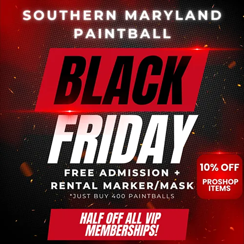 Black Friday Special at Southern Maryland Paintball